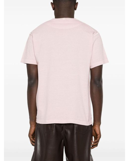 Stone Island T-Shirt aus Baumwolljersey in Pink für Herren