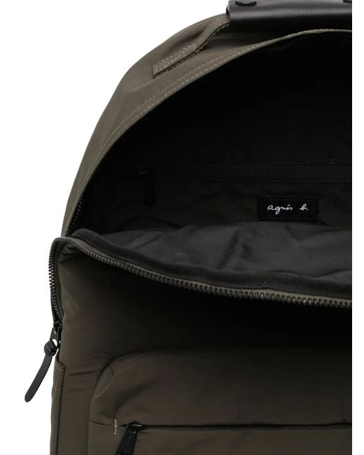 Agnes B. Black Logo-Patched Backpack for men