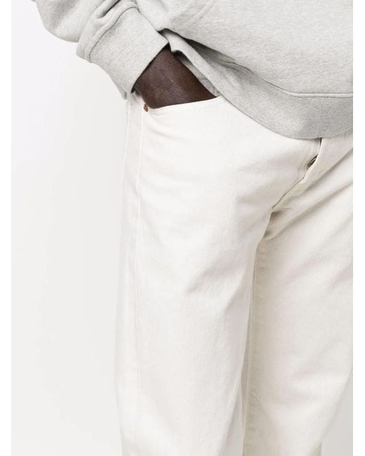 Levi's White 501 Cotton Jeans With A Straight Leg for men
