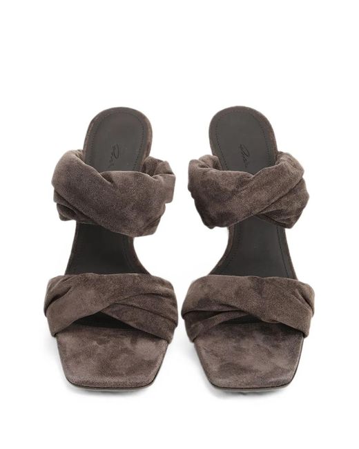 Rick Owens White Twisted Cantilever Sandals