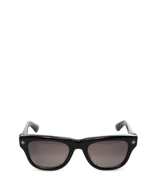 Chrome Hearts Gray Square-Frame Embellished Sunglasses