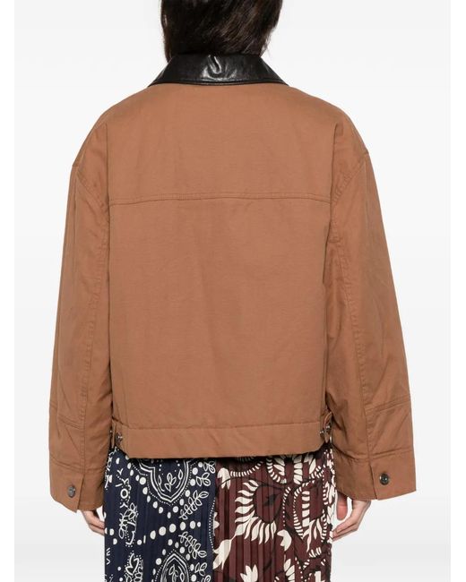 Weekend by Maxmara Brown Patch-Pocket Collared Coat