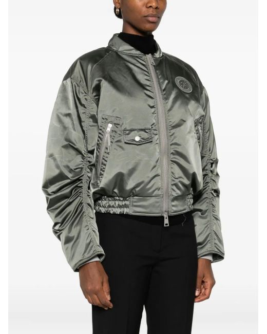 Canada Goose Gray Jade Zip-Up Bomber Jacket