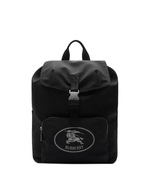 Burberry Black Orkney Flap Backpack for men
