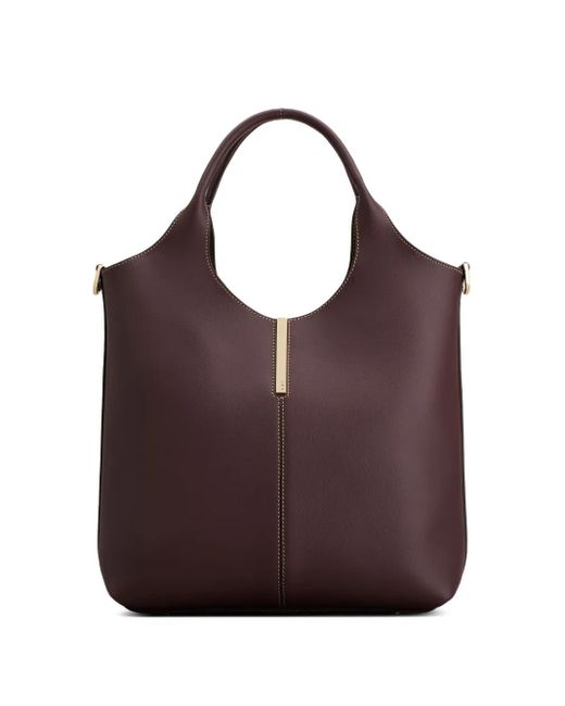 Tod's レザー トートバッグ Purple