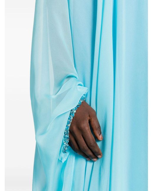 Robe longue en tulle à sequins Jean Louis Sabaji en coloris Blue