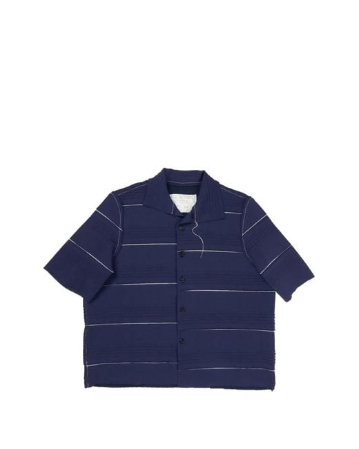 Camiel Fortgens Blue Ribbed Striped Polo Shirt