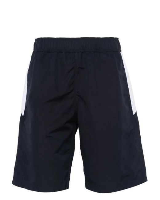 Palm Angels Blue Logo-Print Swim Shorts for men