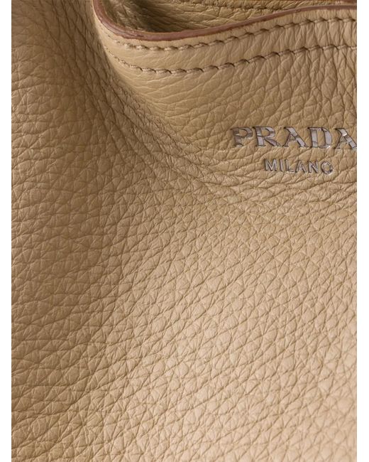 Prada Natural Large Leather Tote Bag