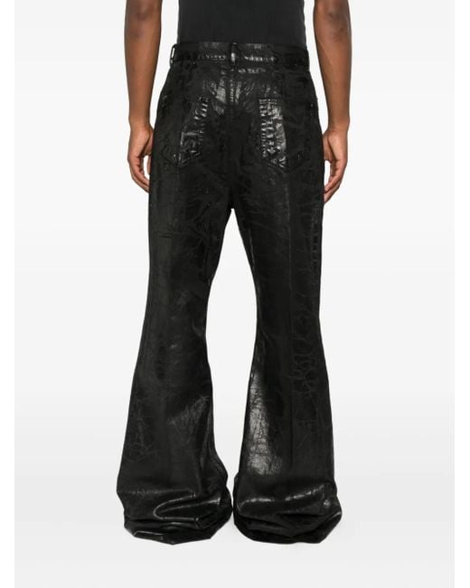 Rick Owens Flared Broek in het Black voor heren
