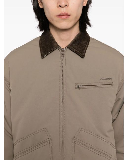 Chocoolate Natural Zip-Up Utility Jacket for men
