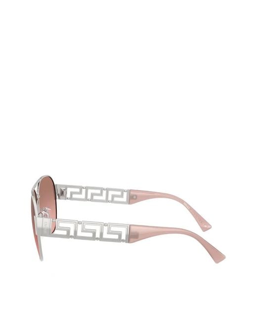 Versace Pink Greca Pilot-Frame Sunglasses for men