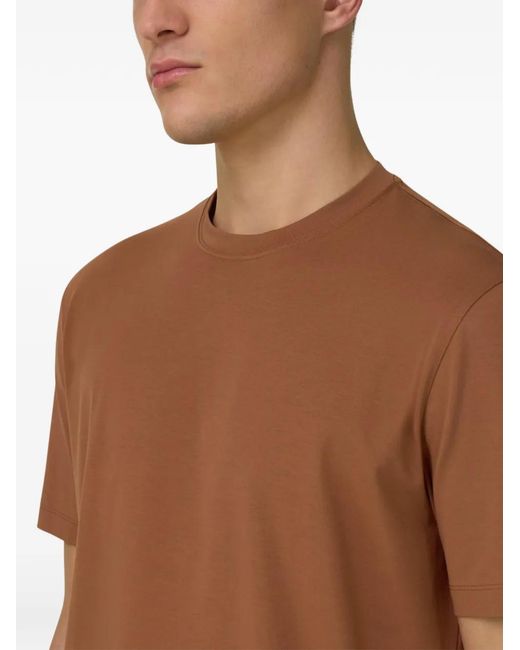 Boggi Brown Round-Neck T-Shirt for men