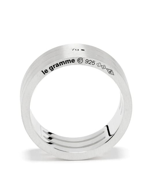 Le Gramme White La 7G Perforated Ring