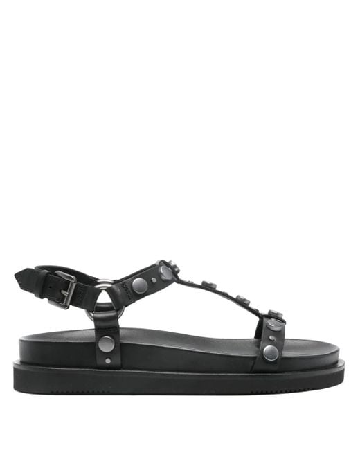 Ash Black Ugo Flat Sandals