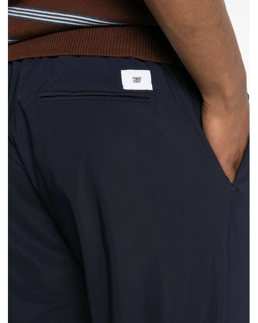 Pmds Blue Giorgio Button-Fastening Trousers for men
