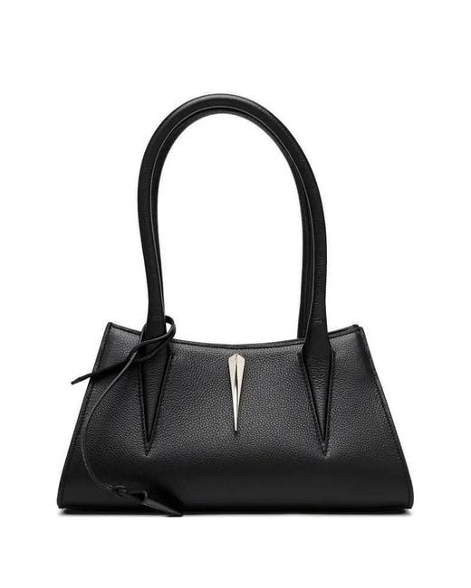 Mugler Black Appliqué Shoulder Bag