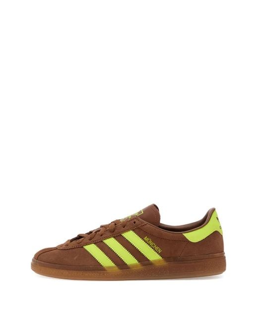Adidas Green Muenchen Three-Stripes Sneakers