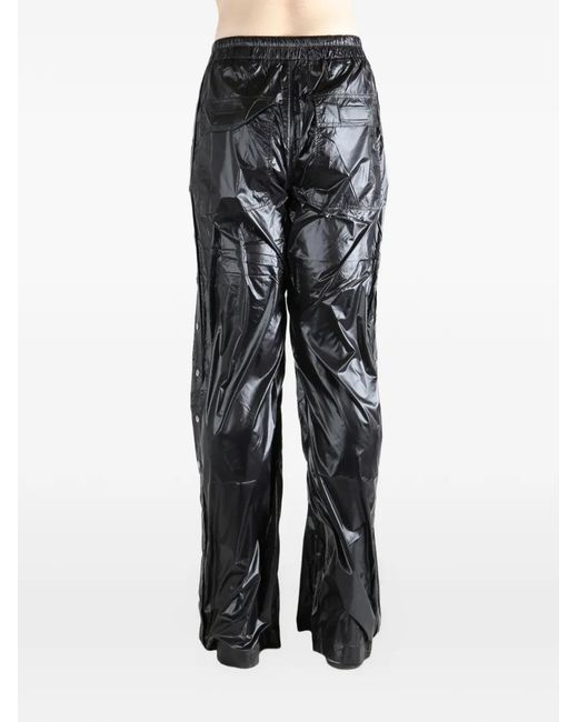 Rick Owens Black Drawstring Side-Button Trousers for men