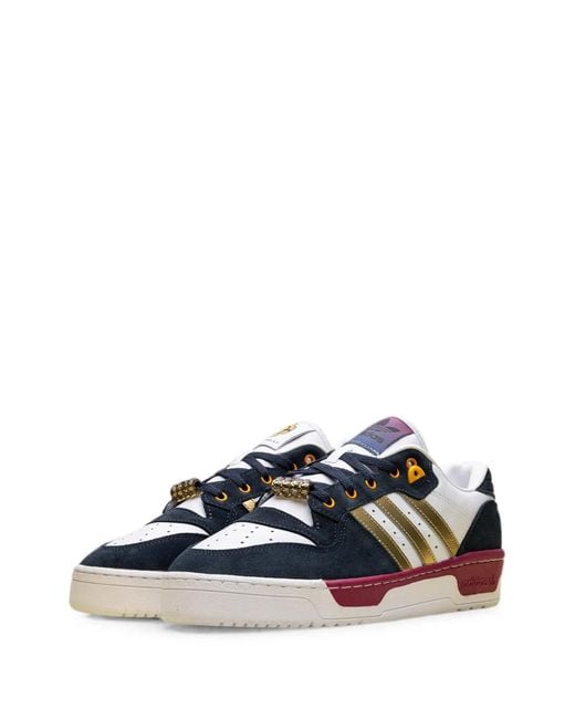 Adidas White Rivalry Low Demon Slayer Sneakers for men