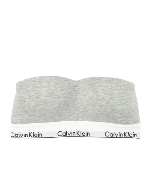 Haut bandeau à doublure légère Calvin Klein en coloris Gray