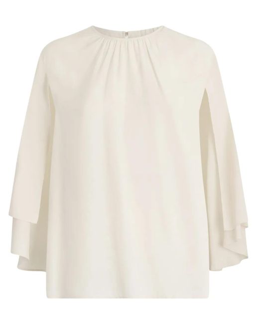 Liu Jo White Belted Crepe De Chine Blouse