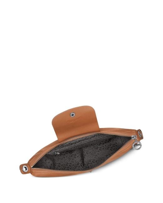 Longchamp Brown Sac Porté Épaule Le Pliage Xtra À Fermeture Zippée