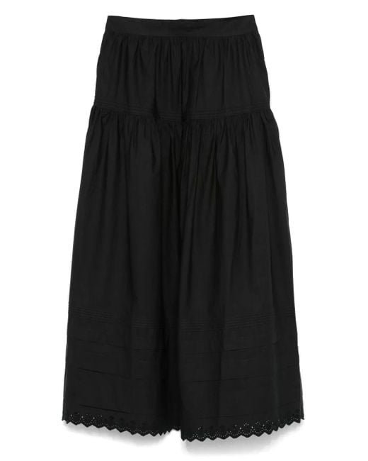 Falda larga Sebastiane Doen de color Black