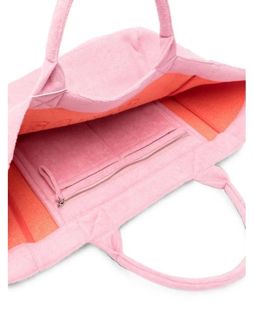Ganni Pink Terry-Cloth Tote Bag
