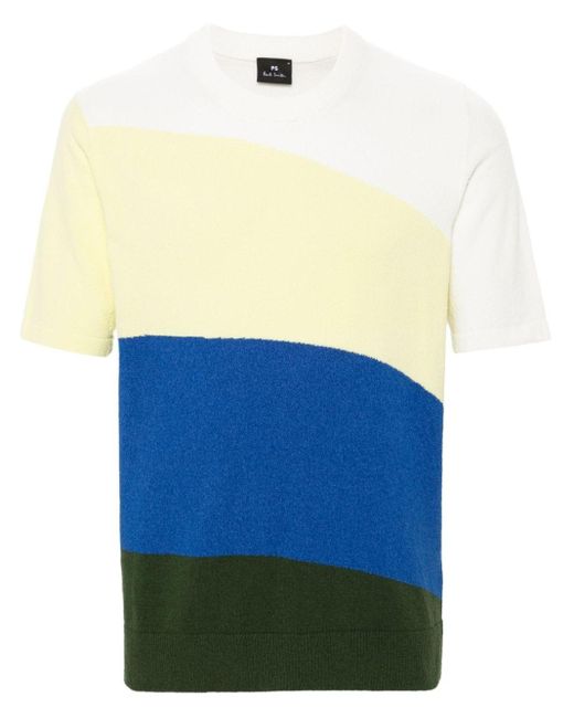 PS by Paul Smith Blue Striped Terry-cloth T-shirt for men