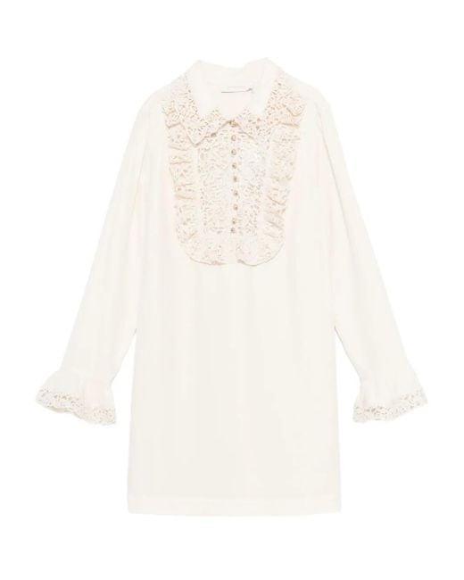 Zimmermann ラッフルトリム ミニドレス White