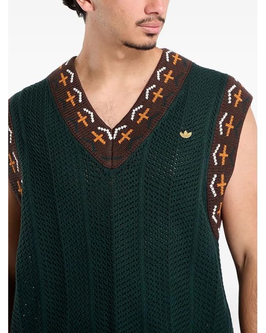 Adidas Black X Clot Knit Vest By Edison Chen Top for men