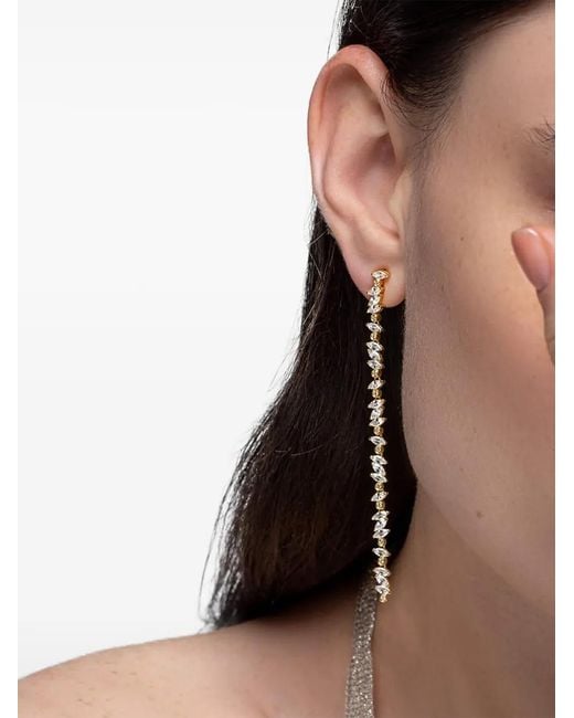Lark & Berry White 14Kt Veto Sapphire And Diamond Drop Earrings