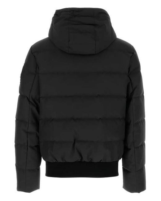 Moose Knuckles Black Cloud Hooded Bomber Jacket for men