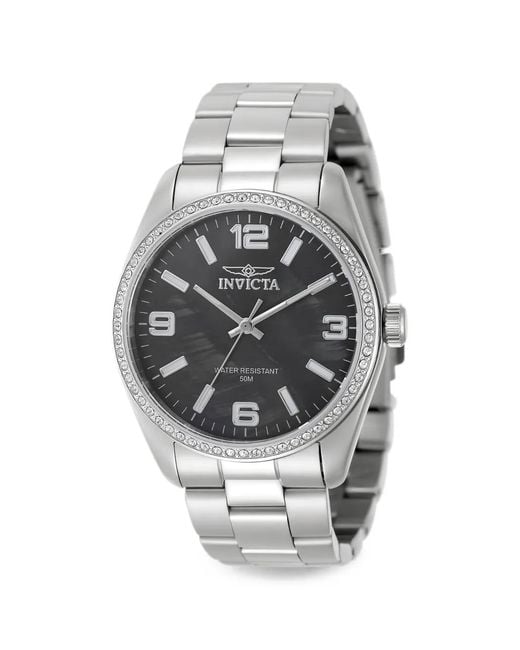 INVICTA WATCH Gray Montre Specialty Mm À Ornements En Cristal