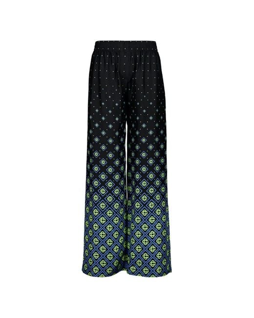Casablanca Black Monogram Palazzo Pants