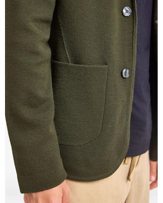 Orlebar Brown Green Rainer Pique Wool Jacket for men