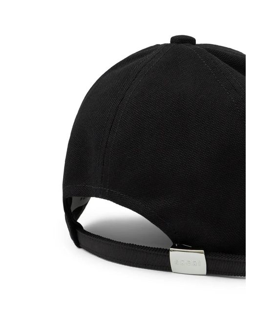 Carhartt Black X Sacai Logo Patch Cap for men