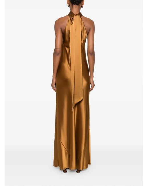 Galvan Metallic Sienna Satin Gown