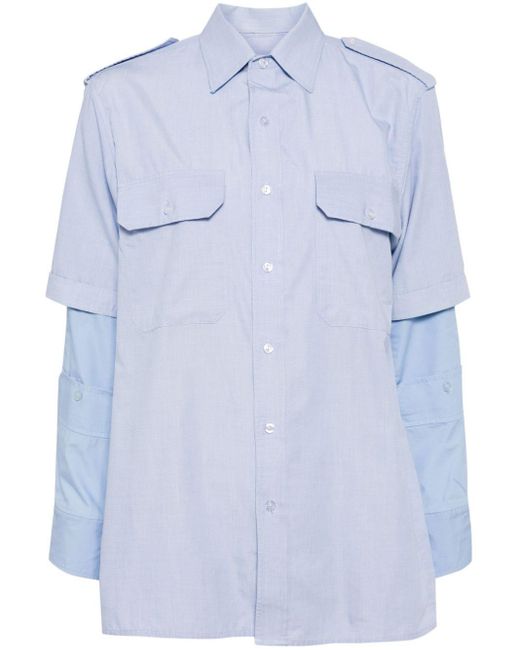 PROTOTYPES Blue Hemd im Layering-Look