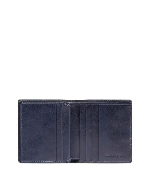 Piquadro Blue Stitched Wallet