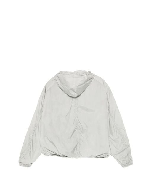 Juun.J White Logo-Patch Hooded Jacket