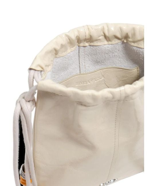 Bimba Y Lola Natural Drawstring Shoulder Bag