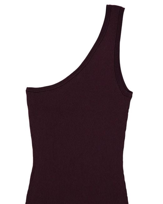 Zimmermann Purple One-Shoulder Tank Top