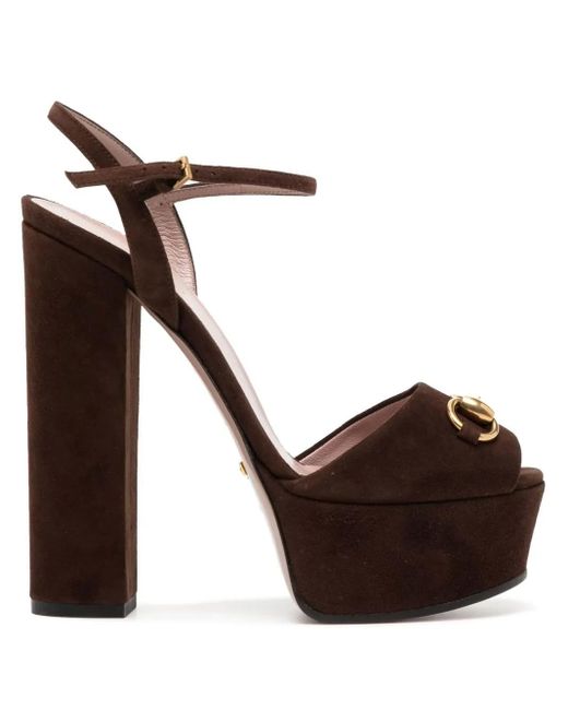 Gucci Brown Platform Sandals