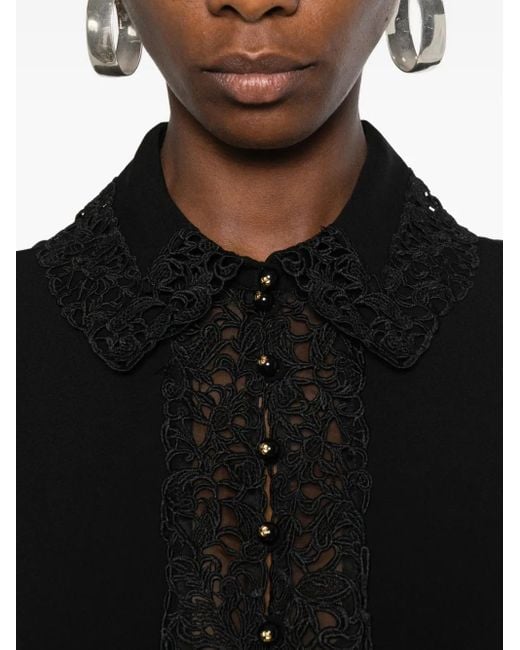 Zimmermann レーストリム ラッフルブラウス Black