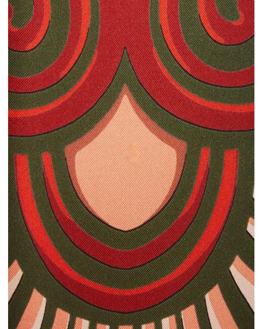 LaDoubleJ Red Seidenhemd mit geometrischem Print