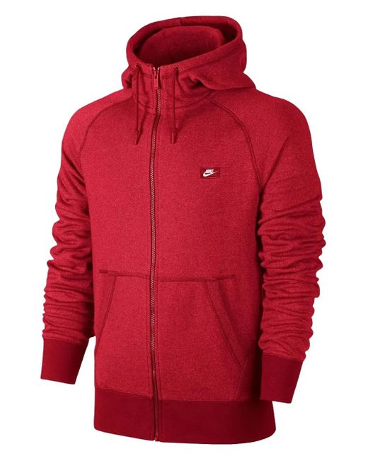 メンズ Nike Shoebox フルジップパーカー Red
