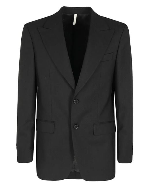 sunflower Black Notched-Lapel Two-Button Blazer for men