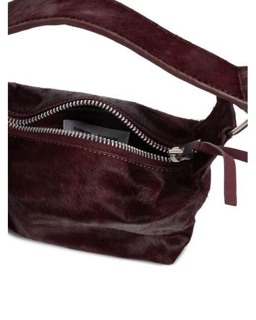 Samsøe & Samsøe Purple Mini Salylo S Zip-Fur Tote Bag